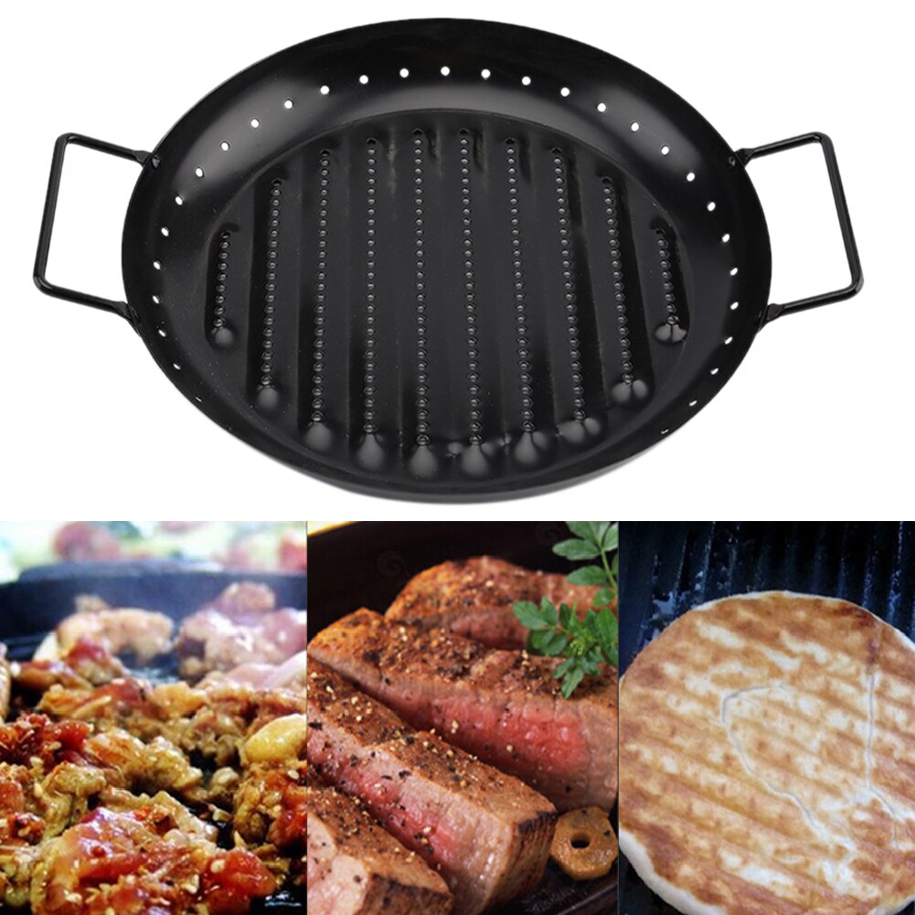 Portable Cooking Outdoor Camping BBQ Nonstick Steel Skillet