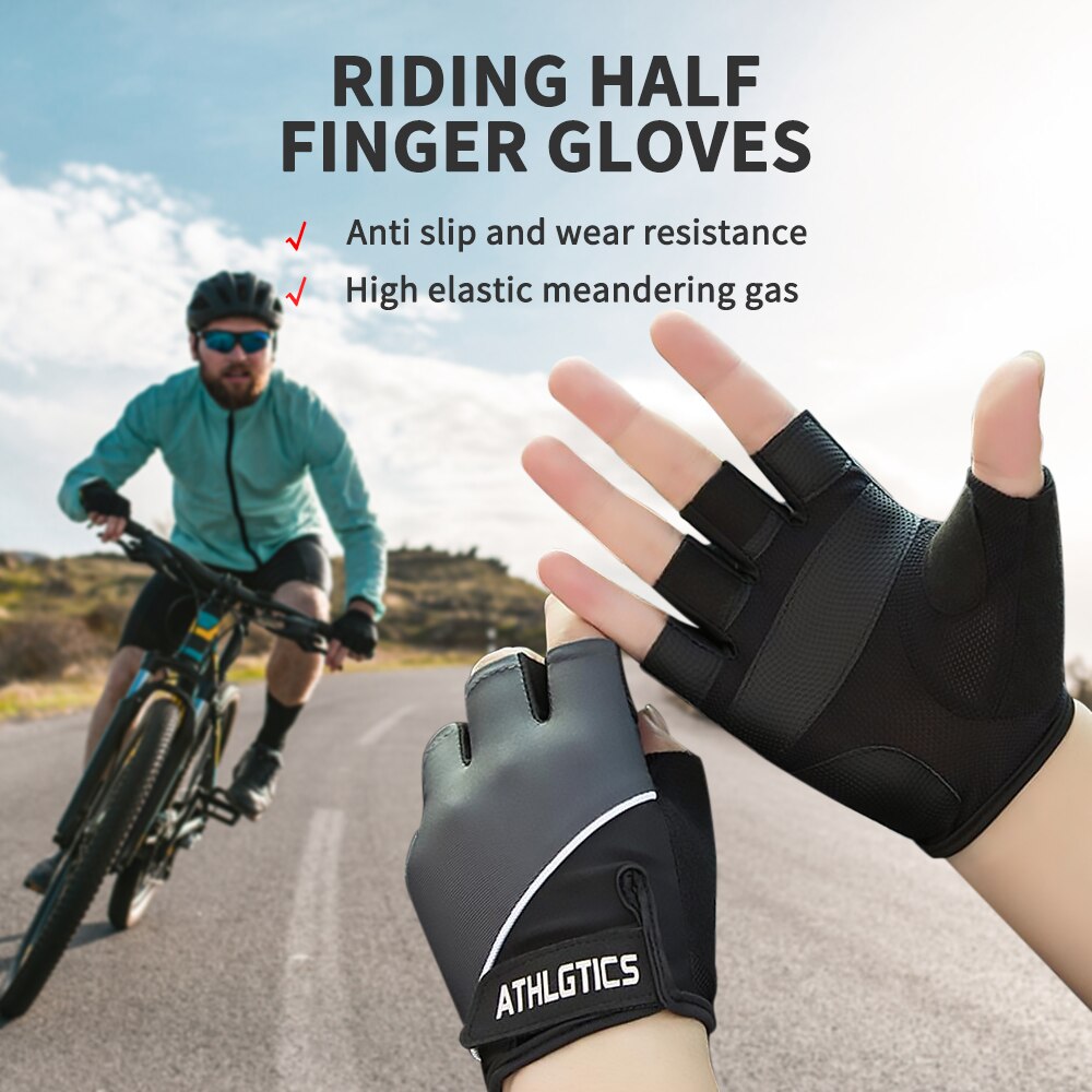 Fitness Spring And Summer Men&#39;s And Women&#39;s Sun Protection Cycling Half Finger Gloves Anti-skid Breathable Sports Gloves