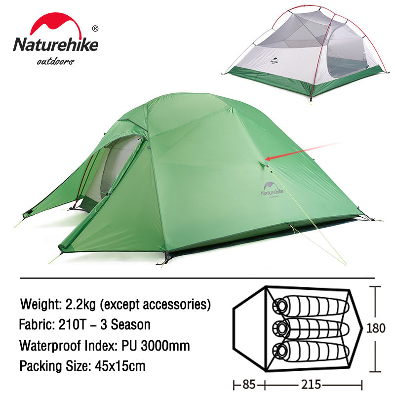 Ultralight Backpacking Waterproof Wild Camping Hiking Travel Tent