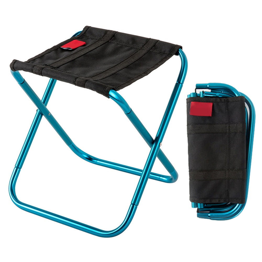 Outdoor Aluminium Alloy Portable Folding Picnic Camping Stool MIni Storage Fishing Chair Ultralight Furniture (copy1)