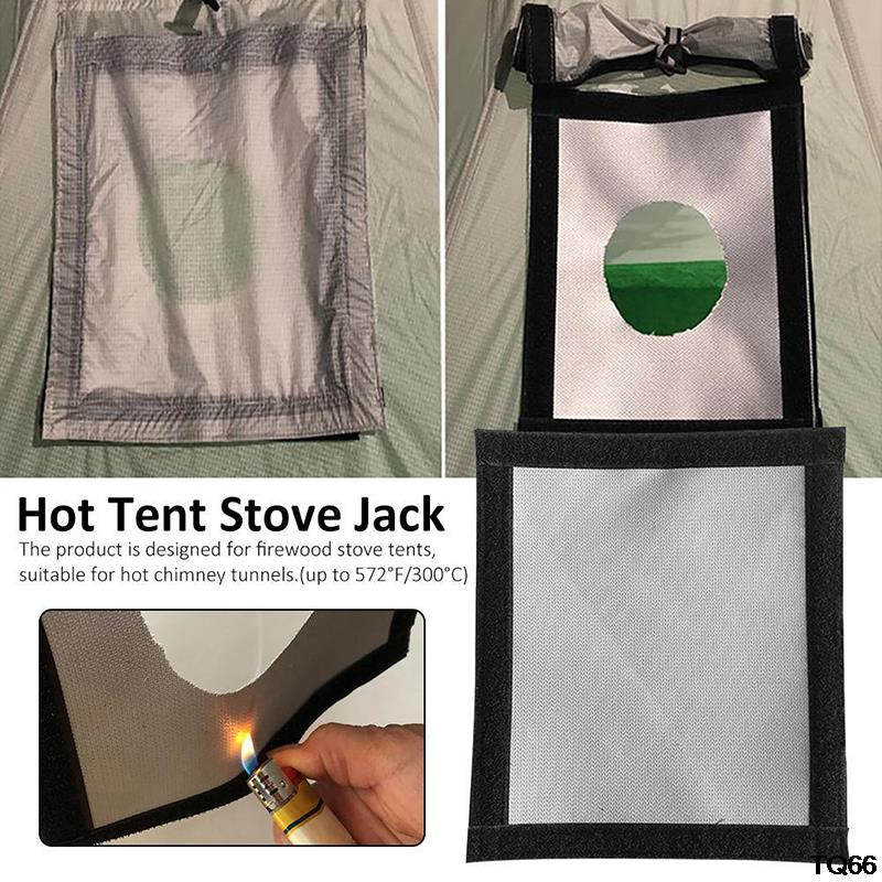 Portable Tent protective cover Wood Fire Stove Smoke Chimney Stove Tube Fire Pipe Road Anti-scalding Protection Ring Refractory