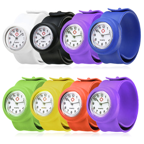 Multi Color Slap Ring Silicone Unisex Wrist Band Quartz Watch For Boys And Girls - Urban Gears Unlimited