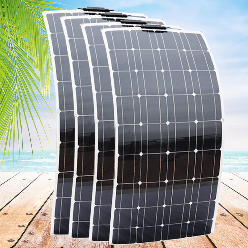Complete 12V 600w 300w 150w Monocrystalline Photovoltaic Solar Panel Kit